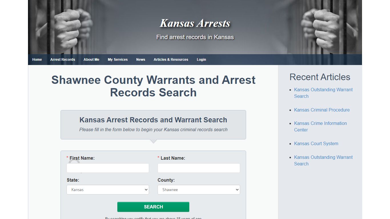 Shawnee County Warrants and Arrest Records Search - Kansas ...